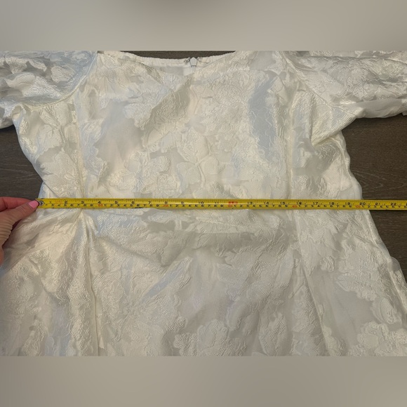 NWT SHOWPO BRAILEY MINI DRESS WHITE PUFF SLEEVE FIT AND FLARE DRESS - SKU:464 - Picture 6 of 10